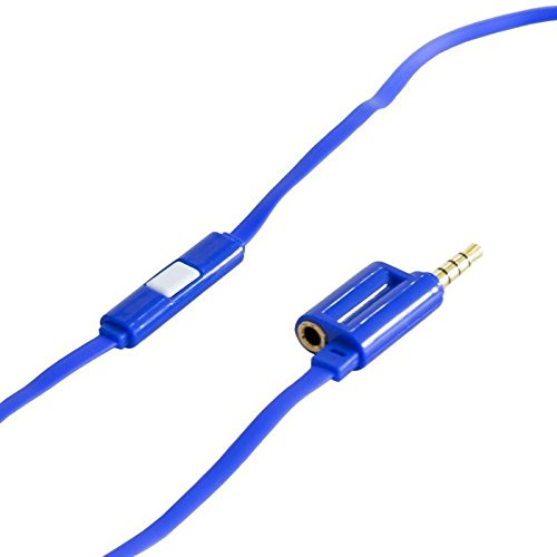 Product Cover ONANOFF BuddyCable with Inline Microphone, Built-in Audio Splitter, Can Share one Device with up to 4 Buddies, Blue