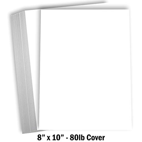 Product Cover Hamilco White Cardstock Thick Paper - 8 x 10