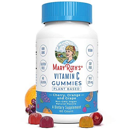 Product Cover Immunity Vitamin C Vegan Gummies Chewable (Plant-Based) by MaryRuth's Organic Ingredients - Antioxidant- Non-GMO- Gluten Free - Men, Women & Kids 125 mg of Vitamin C per gummy 60 Ct
