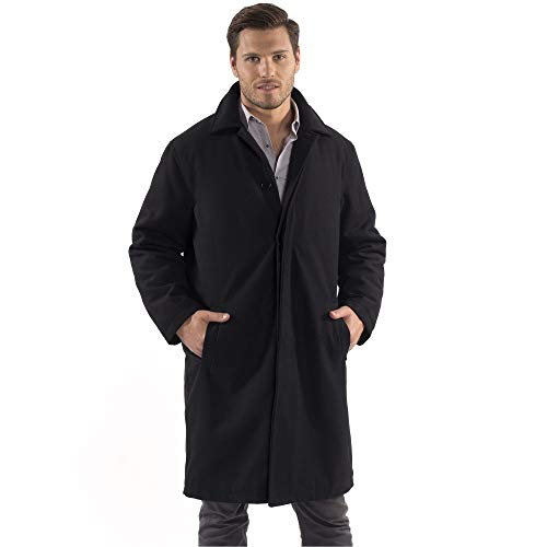 Product Cover alpine swiss Zach Mens Overcoat Wool Trench Coat Knee Length Meant to be Worn Over Suits