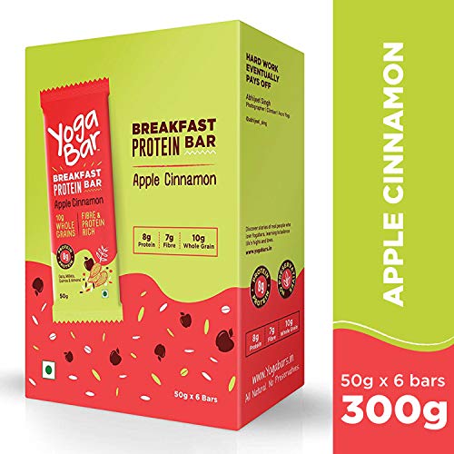 Product Cover Yogabar Breakfast Protein Apple Cinnamon Bars - 300gm, 50g x 6 Bars