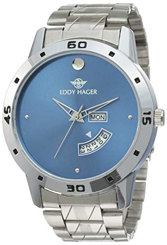 Product Cover Eddy Hager Day and Date Men's Watch EH-210 (Blue)