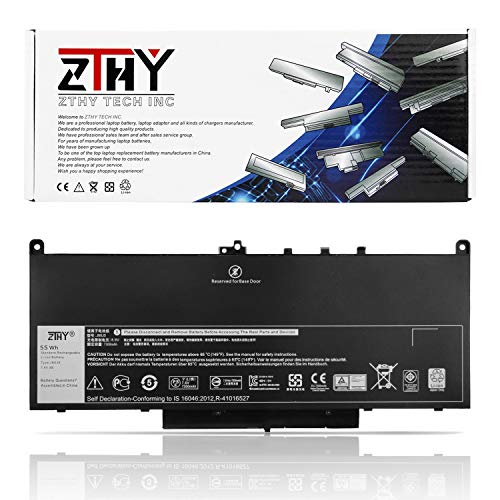 Product Cover ZTHY J60J5 Primary Laptop Battery Replacement for Dell Latitude E7270 P26S001 E7470 P61G001 Series Notebook R1V85 451-BBSX 451-BBSY 451-BBSU MC34Y 242WD PDNM2 7.6V 55WHr 4Cell