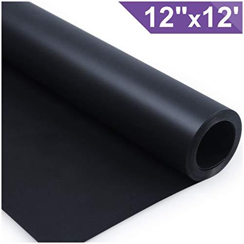 Product Cover ARHIKY Heat Transfer Vinyl HTV for T-Shirts 12 Inches by 12 Feet Rolls (Black)