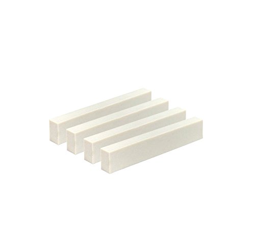 Product Cover Timiy Pack of 4Pcs White DIY Guitar Bridge Nut Blank Set Made of Real Cattle Bone for Acoustic Classical Guitar