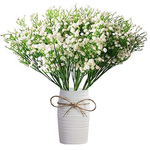Product Cover LYLYFAN 12 Pcs Babys Breath Artificial Flowers, Gypsophila Real Touch Flowers for Wedding Party Home Garden Decoration
