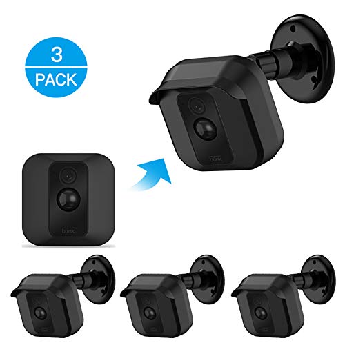 Product Cover Blink XT XT2 Camera Wall Mount Bracket ,Weather Proof 360 Degree Protective Adjustable Indoor/Outdoor Mount and Cover for Blink XT XT2 Home Security Camera Anti-Sun Glare UV Protection Black(3 Pack)