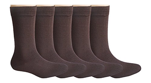 Product Cover Cotson Men's Brown Solid Organic Cotton Formal Socks 5 Pair (Free Size)