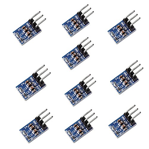 Product Cover Anmbest 10 Pack 3 Pins AMS1117-3.3 DC 4.75V-12V to 3.3V Voltage Regulator Step Down Power Supply Buck Module 800mA