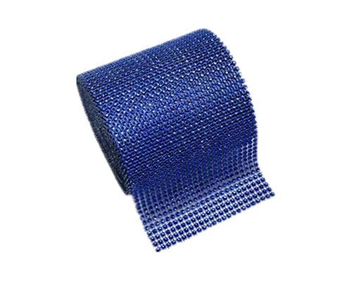 Product Cover Silver Rhinestone Ribbon Diamond Bling Sparkle Wrap Bulk DIY Roll for Event Decorations Bridal/Baby Shower Birthdays, Arts & Crafts Vase & Party Decorations (Royal Blue, 10 Yard)