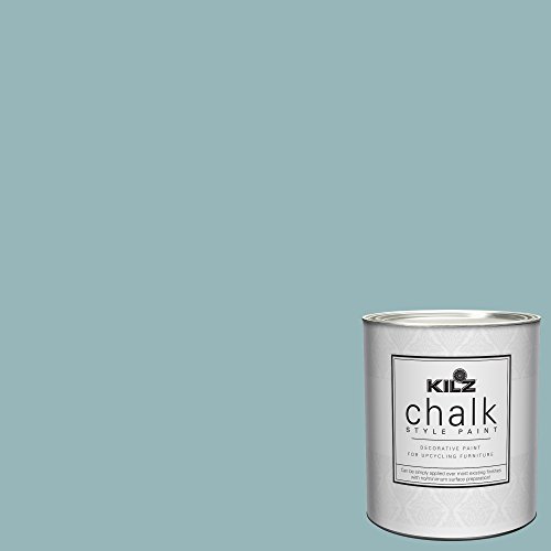 Product Cover KILZ 00003904 Interior Chalk Style Ultra Flat Decorative Paint for Furniture, 1 Quart, Blue Juniper