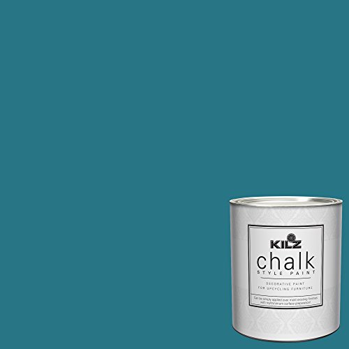 Product Cover KILZ 00004504 Interior Chalk Style Ultra Flat Decorative Paint for Furniture, 1 Quart, Basic Teal