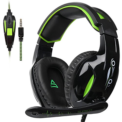 Product Cover SUPSOO G813 Xbox One PS4 Gaming Headset 3.5mm Wired Over-Ear Noise Isolating Microphone Volume Control for Mac/PC/Laptop / PS4/Xbox one - Black