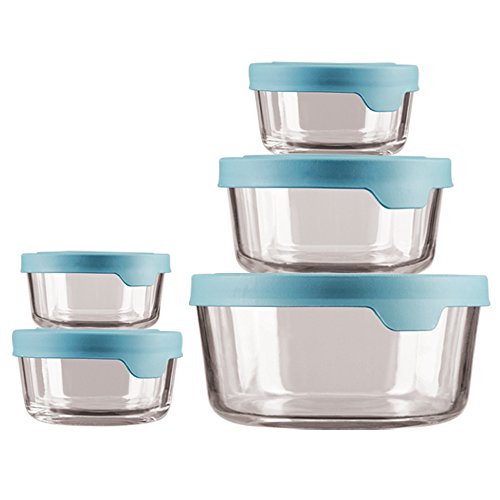 Product Cover Anchor Hocking TrueSeal Glass Food Storage Containers with Airtight Lids Mineral Blue - 13397ECOM
