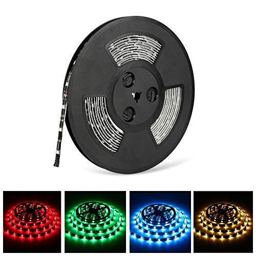 Product Cover Nexlux 32.8ft LED Light Strip Waterproof IP65 5050 SMD RGB LED Flexible Strip Light Black PCB Board Color Changing Decoration Lighting (No Power Supply and Remote)