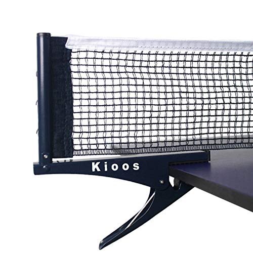 Product Cover Comesee Kioos Collapsible Table Tennis Net Professional Steel Pingpong Net Clip Grip Mesh Training Competition Portable Tension Adjustable Post (Navy)