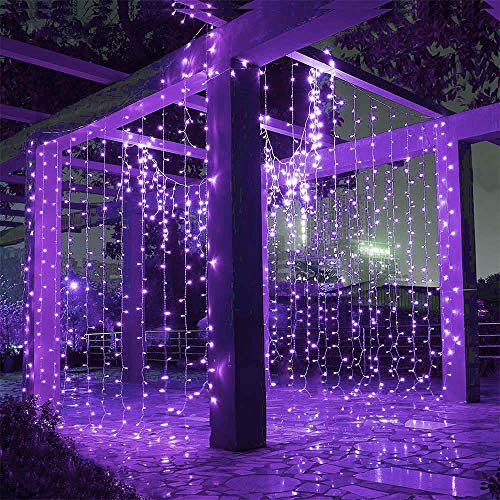 Product Cover LIIDA 300 Led String Window Curtain Lights for Indoor, Bedroom, Patio, Wall, Christmas, Party Decoration with Controller, 9.8 x 9.8ft, 8 Modes, Waterproof