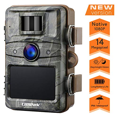 Product Cover Campark T70 Trail Game Camera No Glow Night Vision 14MP 1080P Outdoor Hunting Cam Security Motion Activated Camera with 2.4