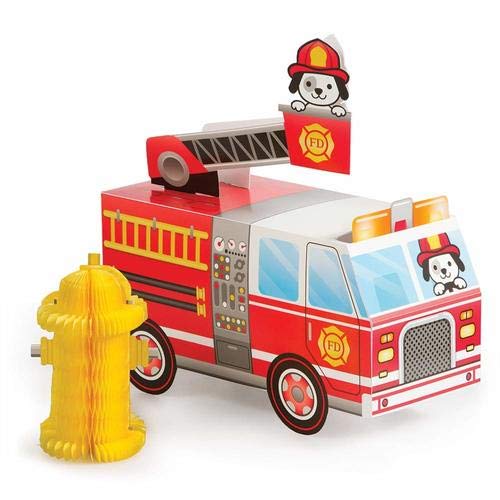 Product Cover Creative Converting 332201 CENTERPIECE 3D FIRETRUCK, One Size, Multicolor