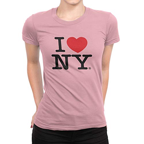 Product Cover I Love NY New York Womens T-Shirt Spandex Tee Heart Light Pink