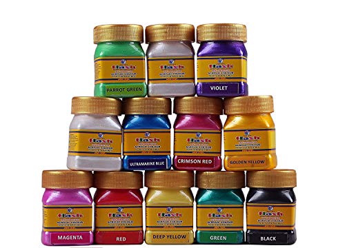 Product Cover FLASH Acrylic Metallic Basic Colours 50 ML (12 Colours) Box