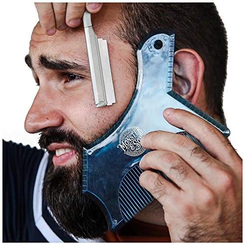 Product Cover Monster&Son Beard Shaping Tool - New Innovative Design for 2019 (Blue Clear)