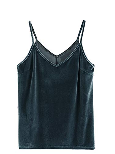 Product Cover SheIn Women's Casual Basic Strappy Velvet V Neck Cami Tank Top