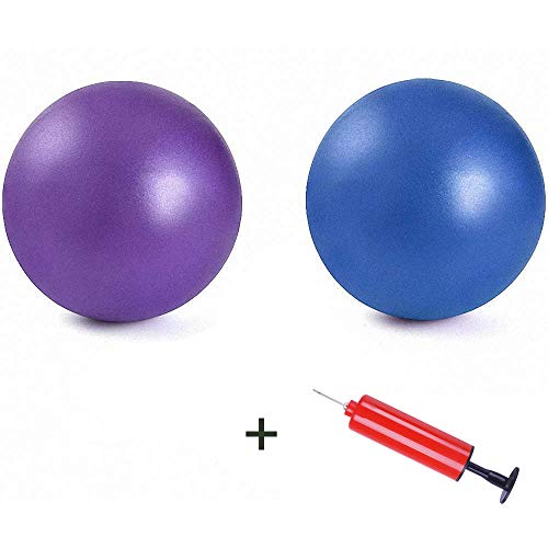 Product Cover 2Pcs Mini Exercise Balls - Professional Grade Anti Burst Heavy Duty and Slip Resistant Small Pilates Ball for Yoga Fitness Stability Barre Balance Training Physical Therapy, 9-10 Inch (About 25cm)