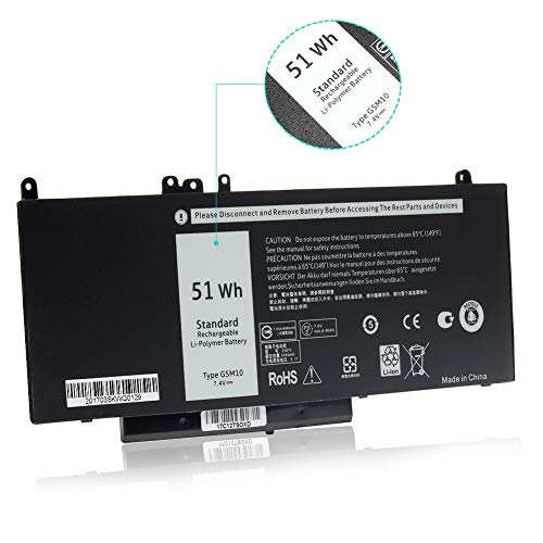 Product Cover LQM G5M10 Laptop Battery for Dell Latitude E5450 E5550 8V5GX R9XM9 WYJC2 1KY05 (E5450)