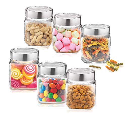 Product Cover Treo Cube Jar 580ml Storage Container - Transparent, 6 Pcs Glassware