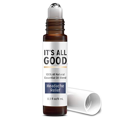 Product Cover It's All Good Headache Relief Natural Essential Oil | Pure Natural Soothing Therapeutic Grade Aromatherapy for Calming, Relaxation, Pain Relief - 100% Natural, Vegan. Toxin & Cruelty free | 0.3 fl oz