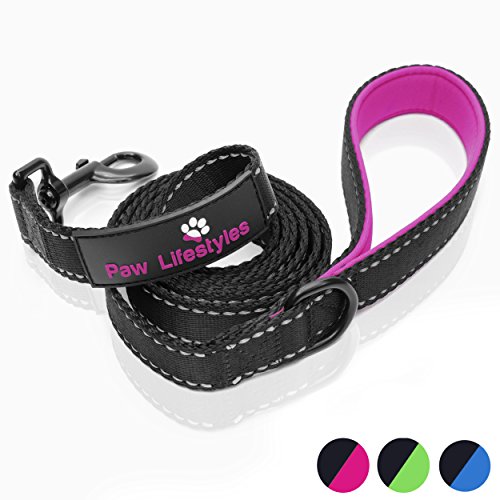 Product Cover Paw Lifestyles Extra Heavy Duty Dog Leash - 6ft Long - 3mm Thick, Soft Padded Handle for Comfort - Perfect Leashes for Medium and Large Dogs