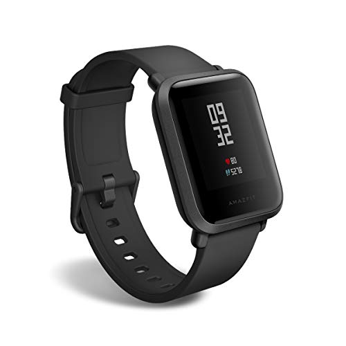 Product Cover Amazfit Bip Smartwatch by Huami with All-Day Heart Rate and Activity Tracking, Sleep Monitoring, GPS, Ultra-Long Battery Life, Bluetooth, US Service and Warranty (A1608 Black)