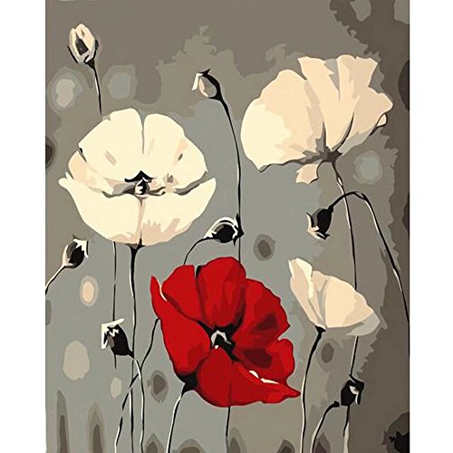 Product Cover SUBERY DIY Oil Painting, Paint by Number Kit - Flowers and Plants 16x20 inch (Without Frame)