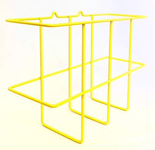 Product Cover Binder Display Rack/MSDS Display Rack, Wire Rack, MSDS and SDS Station Sign, Mounting Hardware Included, Wire Coated with Bright Yellow PVC