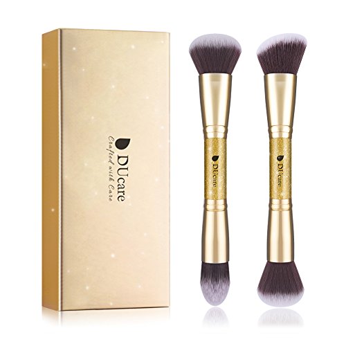 Product Cover DUcare Makeup Brushes Duo End Foundation Powder Buffer and Contour Synthetic Cosmetic Tools 2Pcs