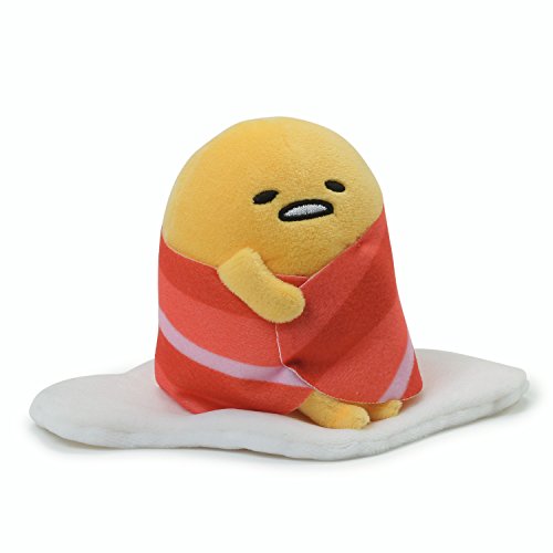 Product Cover GUND Sanrio Gudetama The Lazy Egg with Bacon Blanket Stuffed Animal Plush, 4.5