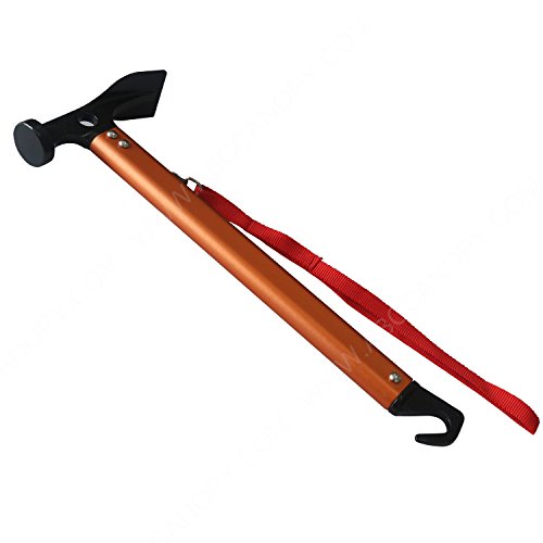 Product Cover ABCCANOPY Camping Aluminum Tent Hammer Multi-Functional Outdoor Hiking Hammer Tent Stake Remover-Orange