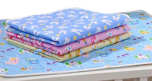 Product Cover Fareto Nappy Changing Mat/Sleeping mats/Water Proof Bed Protector with Foam Cushioned for New Born Baby 4 Sheets (0-4 Months)(Size: L-22Inchs, B-17Inchs)