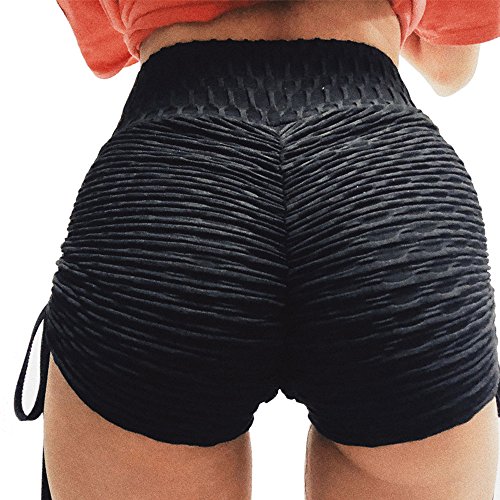 Product Cover FarJing Women Pants Summer Sports Shorts Gym Workout Waistband Skinny Yoga Short Pants