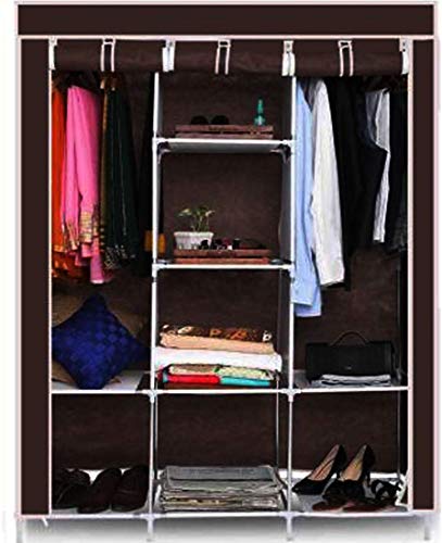 Product Cover Maison & Cuisine 6+2 Layer Fancy and Portable Foldable Collapsible Closet/Cabinet (Need to Be Assembled) (88130) (Brown)