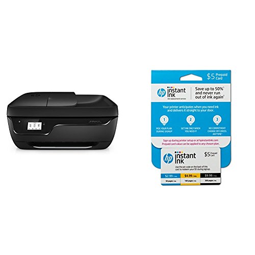 Product Cover HP OfficeJet 3830 All-in-One Wireless Printer with Mobile Printing (K7V40A) and Instant Ink Prepaid Card for 50 100 300 Page per Month Plans (3HZ65AN)