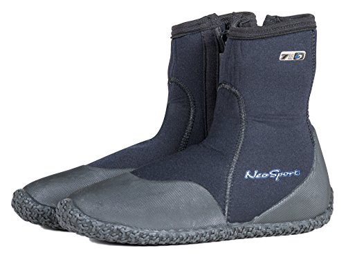 Product Cover Neo Sport Premium Neoprene Men & Women Wetsuit Boots, Shoes with puncture resistant sole 3mm, 5mm & 7mm for warm, moderate or cold water for watersports: beach, boat, lake, mud, kayak and more! Sizes 4 - 16