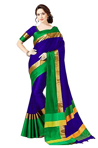Product Cover PERFECTBLUE Women's with Blouse Piece Saree Free Size Viloetbrown
