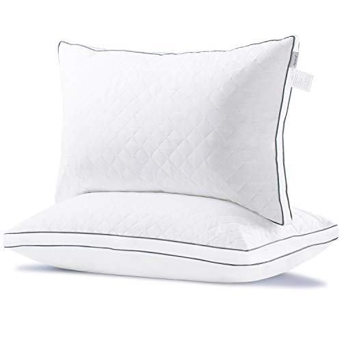 Product Cover VECELO Hotel Bed Pillows For Sleeping 2 Pack 100% Hypoallergenic, Supportive Neck Pain Relief, Soft Plush Fiber Fill For Side/Back Sleeper Queen, White