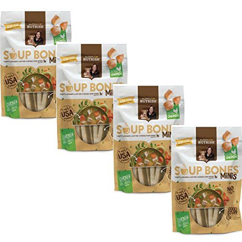 Product Cover Rachael Ray Nutrish Soup Bones Minis Dog Treats, Chicken & Veggies Flavor, 4.2oz, Pack of 4