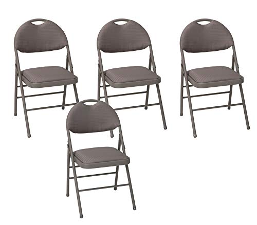 Product Cover COSCO Commercial Comfort Back Fabric Folding Chair with Handle Hole, 4 pack