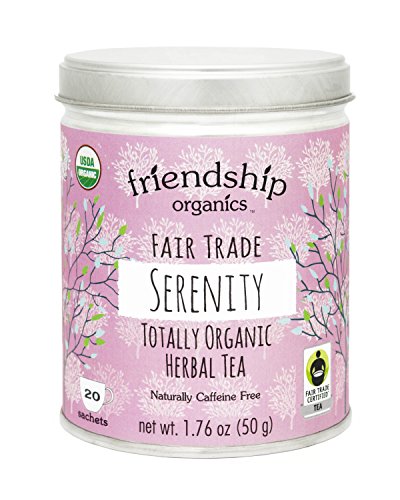 Product Cover Friendship Organics Serenity, Totally Organic and Fair Trade Herbal Tea in Tagless Tea Bags (20 count)