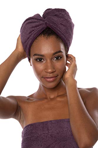 Product Cover Texere Women's Bamboo Viscose Hair Towel (Tya, Black Plum, U) Bath Luxury Gift