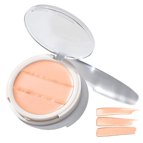 Product Cover 3-in-1 Cream Concealer & Highlighter. Natural Coconut for Dewy Glow - UNDONE BEAUTY Conceal to Reveal. For Blemishes, Tattoos, Under Eye Circles & Wrinkles. Vegan & Cruelty Free. PINK PETAL LIGHT